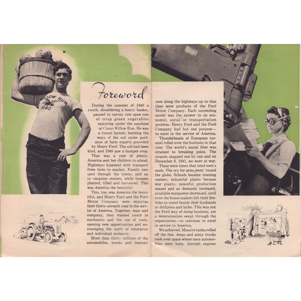 Vintage Ford Motor Company In the Service of America Booklet Dearborn Michigan - Picture 4 of 4